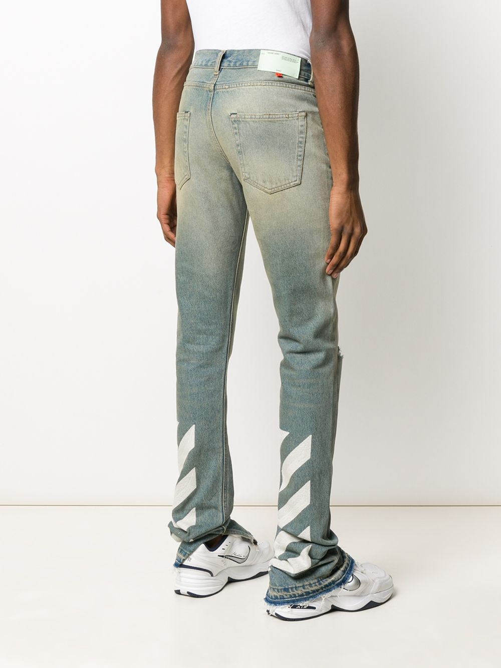 фото Off-white джинсы slim split