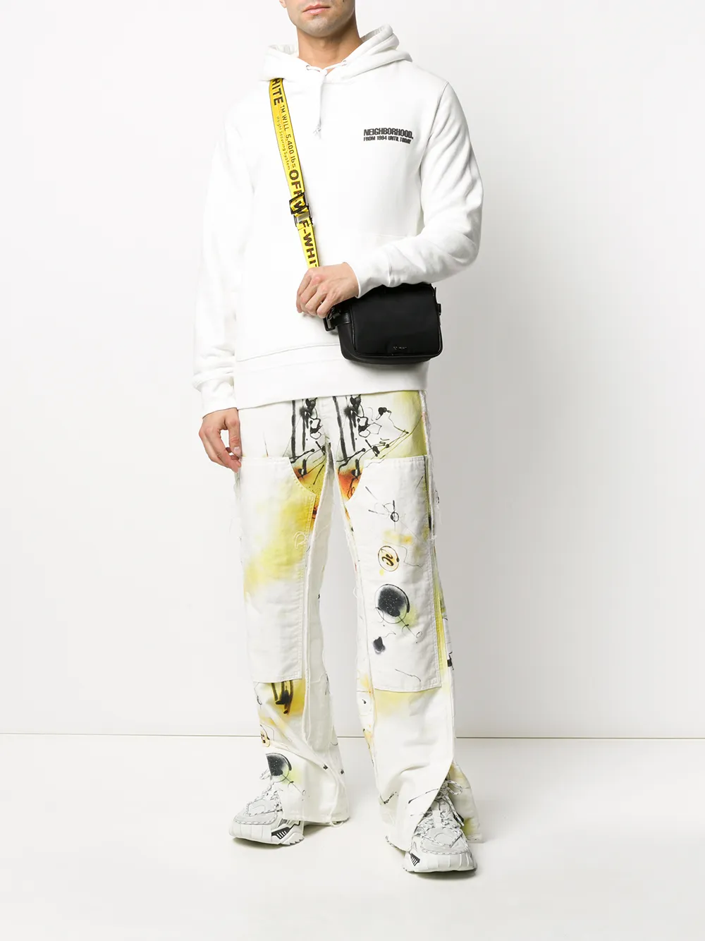 K OFFWHITE オフホワイト バギー 90's FIT パンツ ブラック-