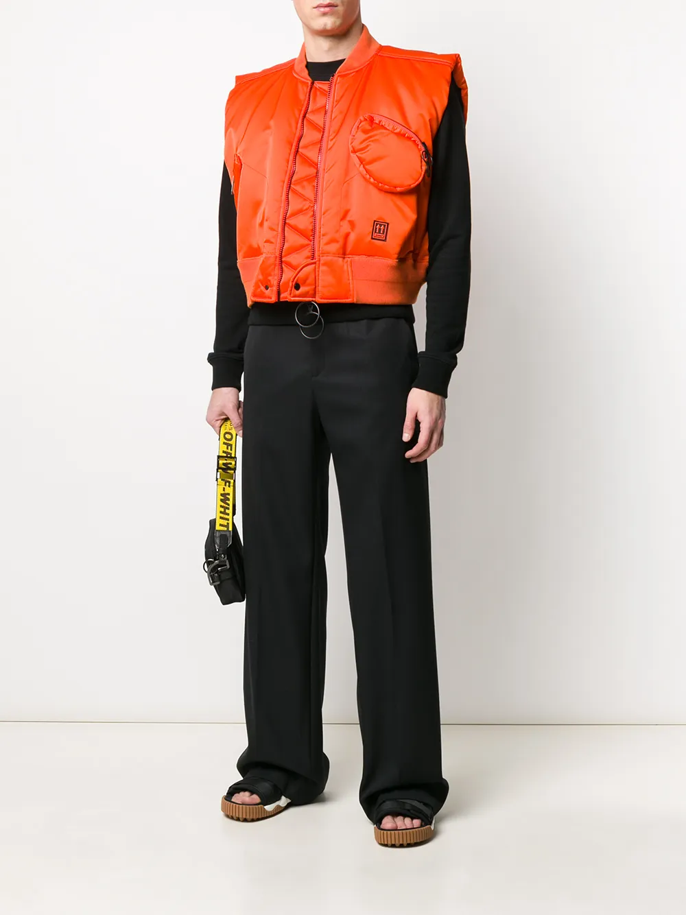 фото Off-white толстовка с круглым вырезом и вышивкой