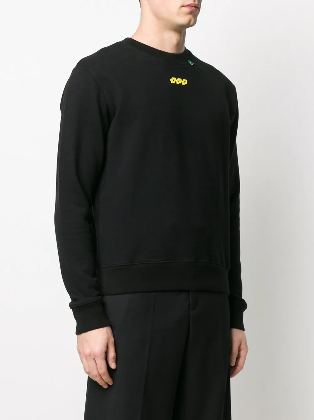 фото Off-white толстовка с круглым вырезом и вышивкой