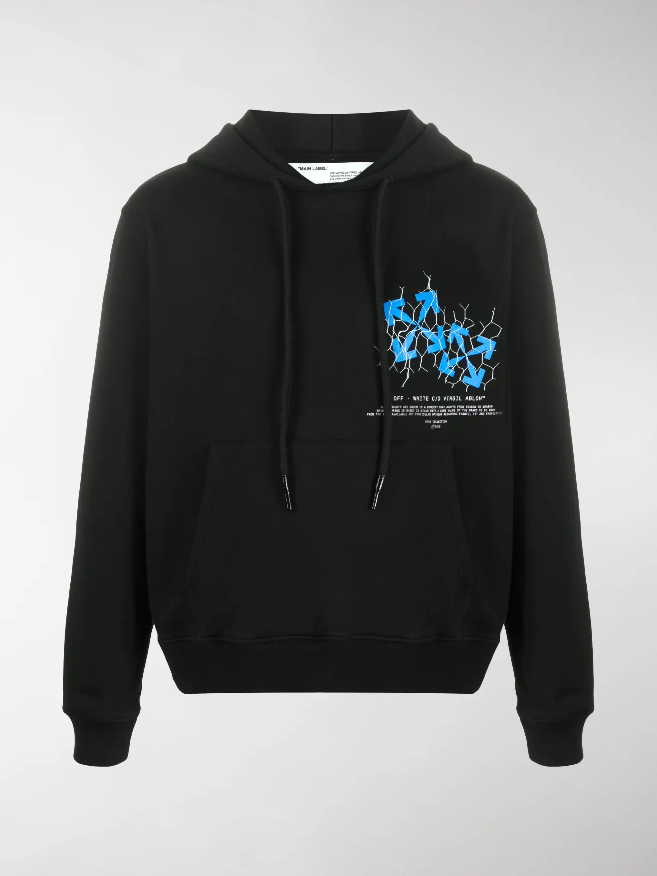Off-White fence arrow print hoodie black | MODES