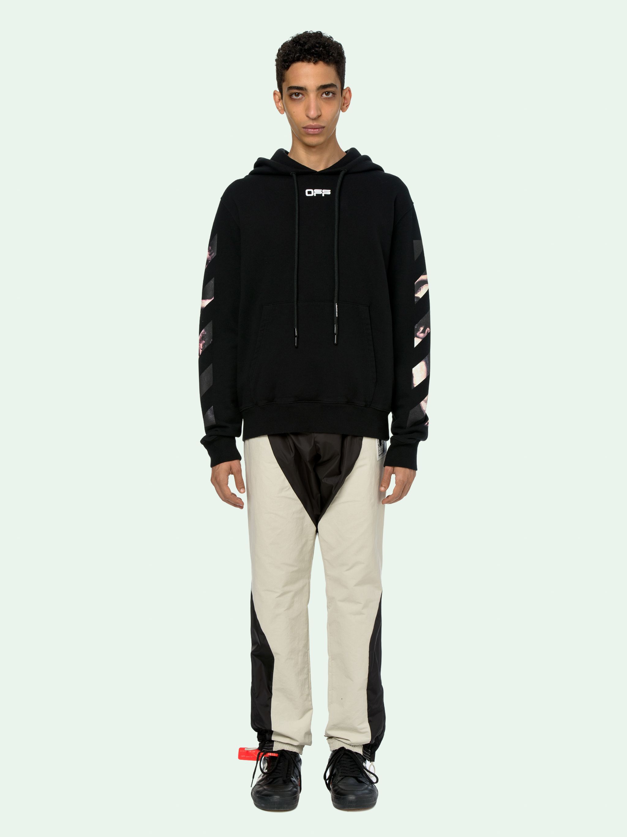 off white hooded sweatshirt