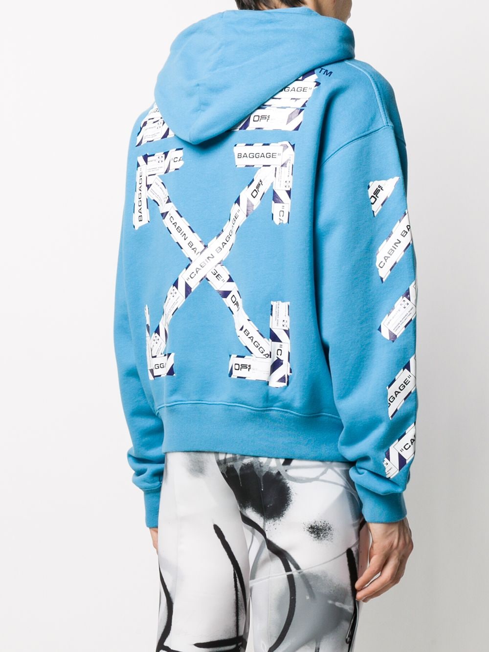 white blue hoodie