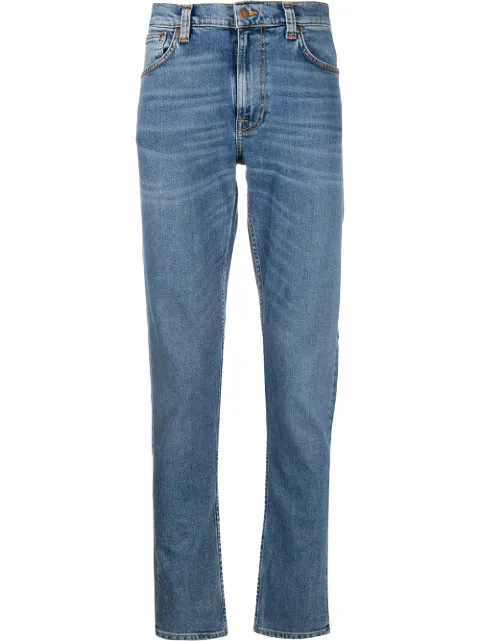 Nudie Jeans جينز مستقيم الأرجل بخصر متوسط