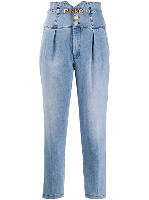 high rise cropped jeans