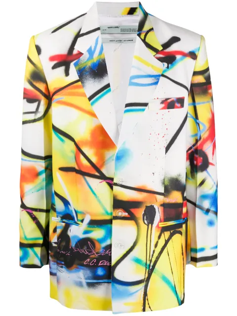 Off-White Futura Spray print oversized blazer
