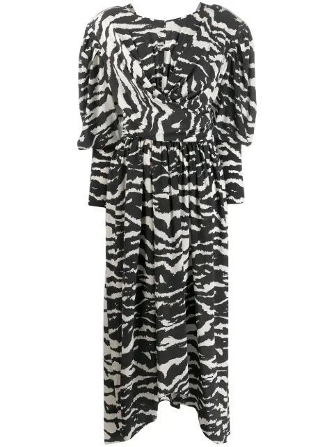 ISABEL MARANT Filao zebra-print twisted-waist dress