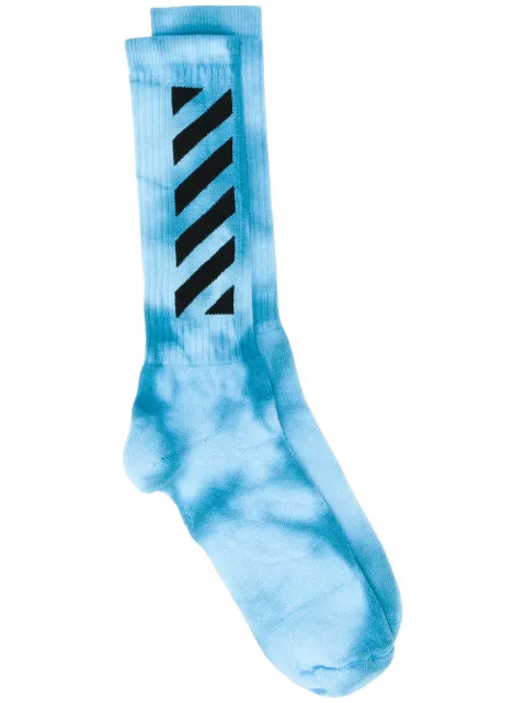 blue off white socks