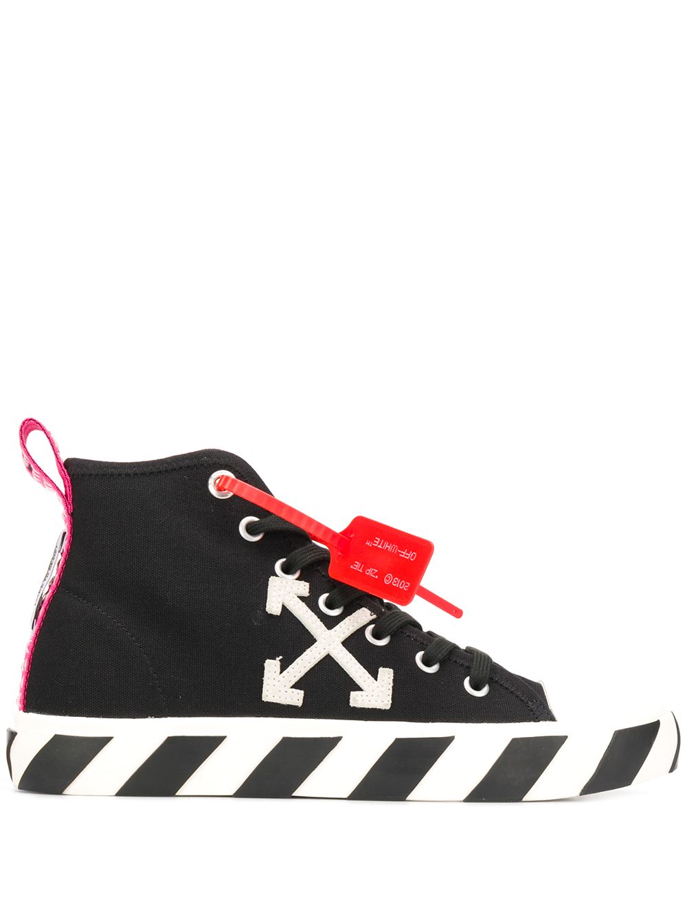 black Off-White Arrow stripe sneakers 