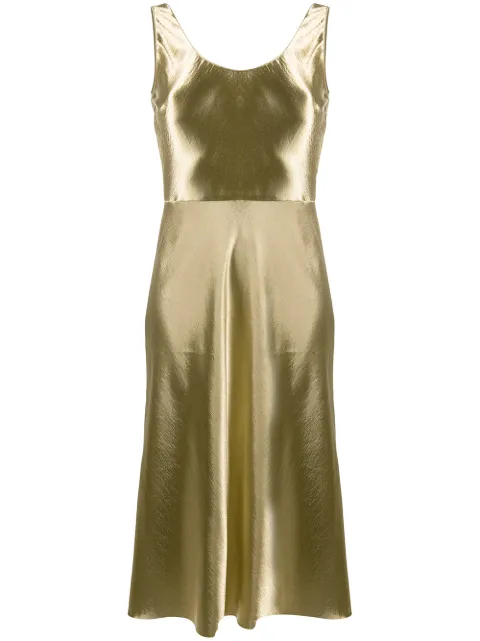 Vince vestido midi Metallic Fluster