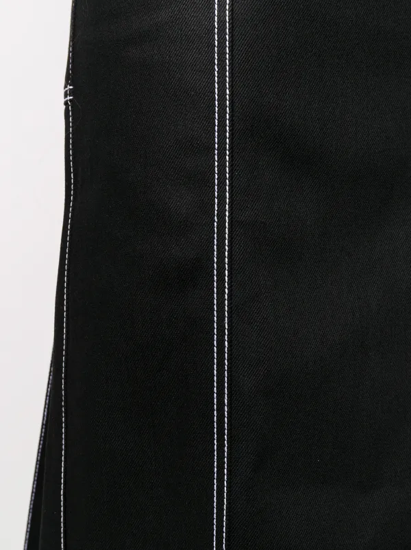 black skirt white stitching