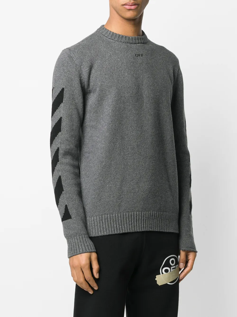 off white diag sweater
