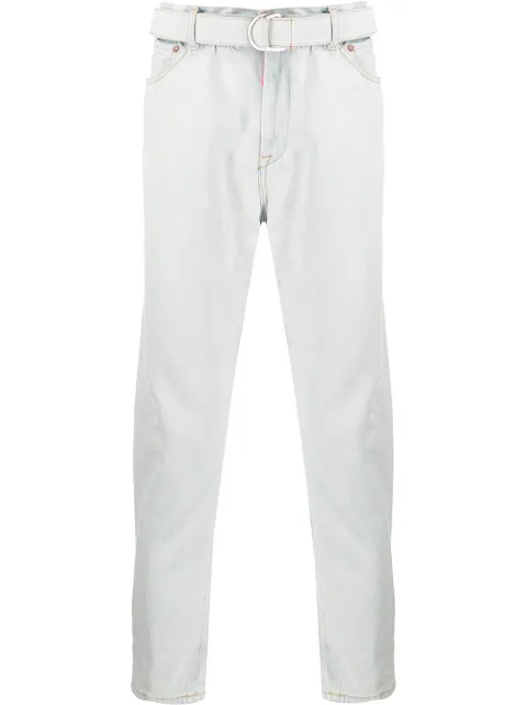 Off-White jeans rectos con cinturón
