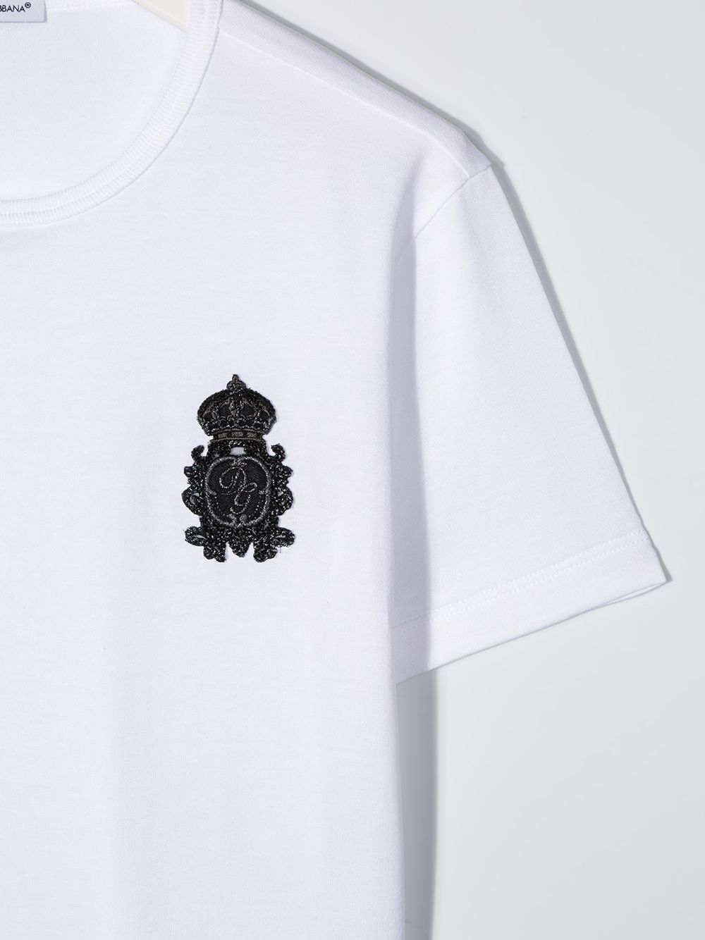 Shop Dolce & Gabbana Heraldic-patch Cotton T-shirt In White