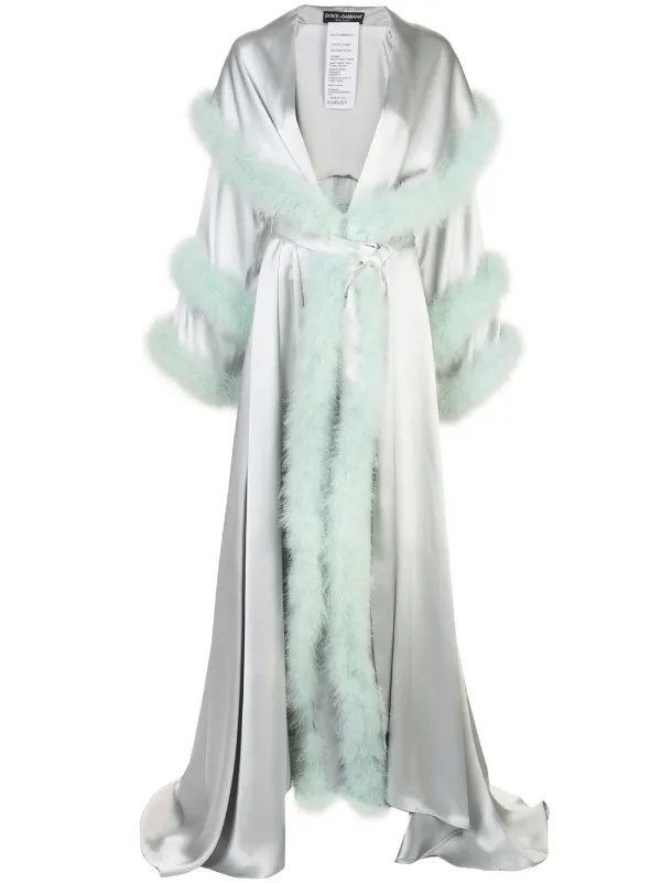 coat with feather trim