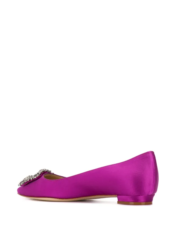 Manolo Blahnik .satin Hangisiflat 