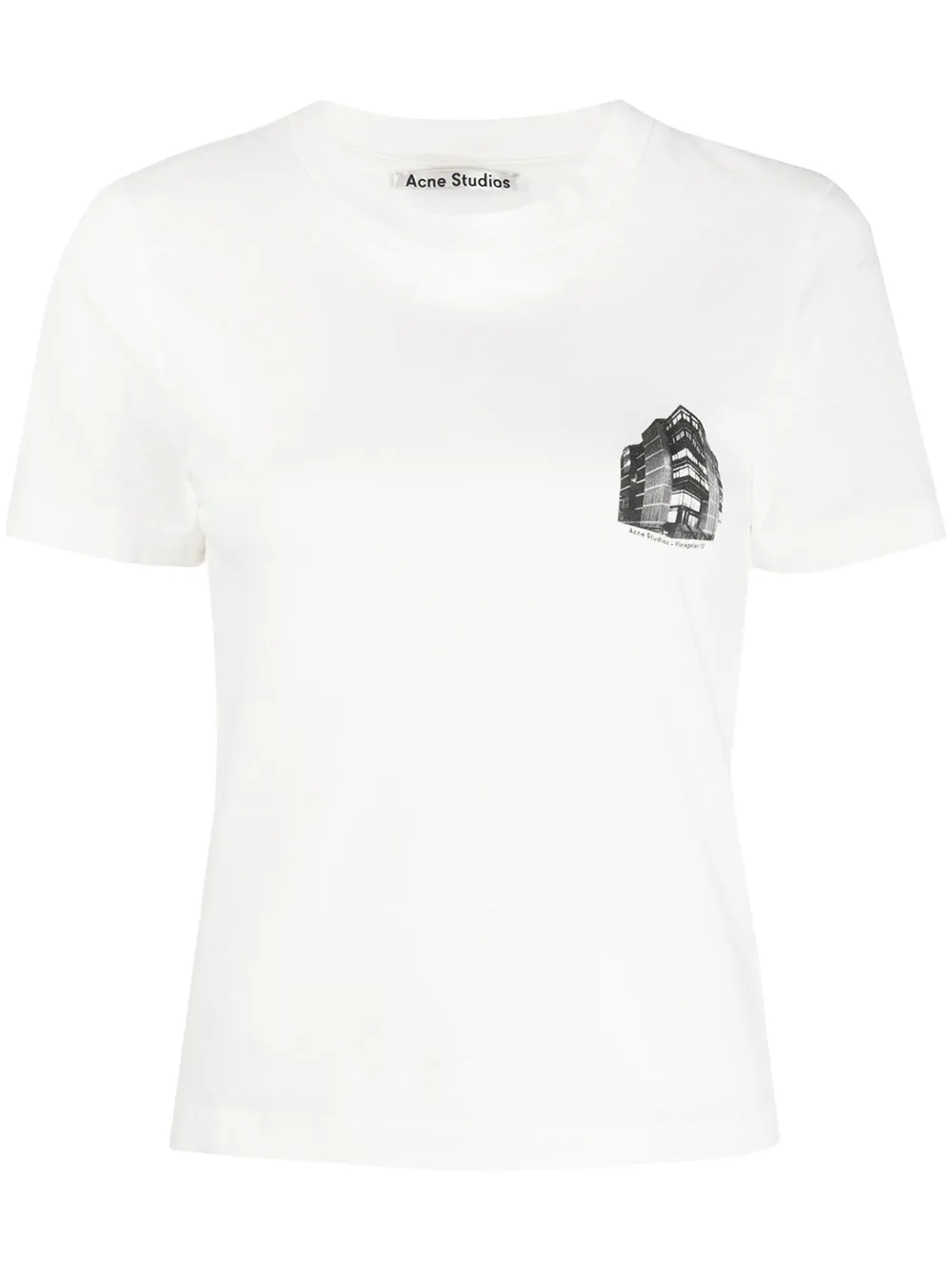 Acne Studios Headquarters-print T-shirt In White