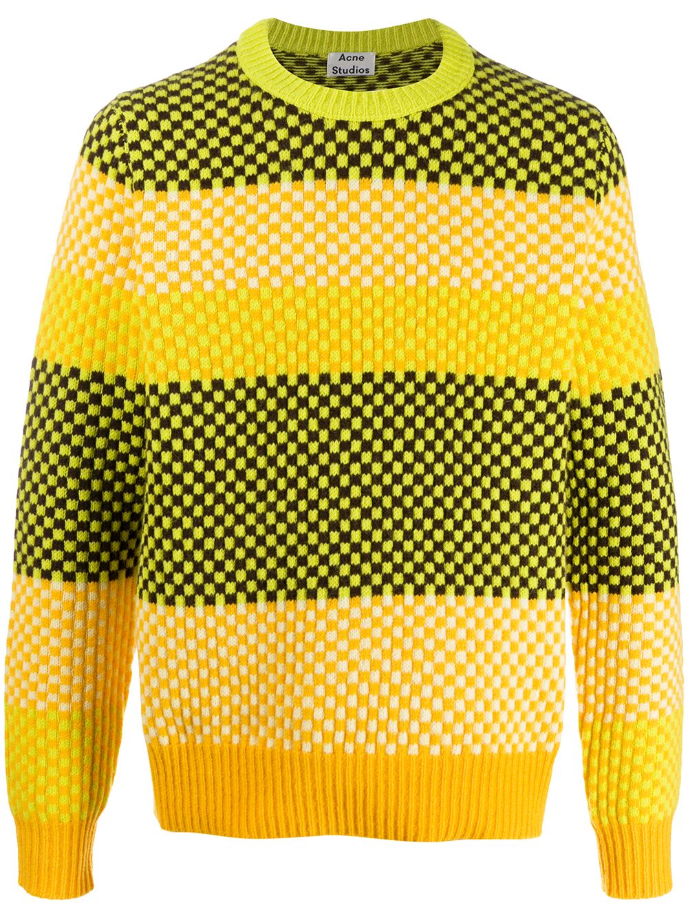 yellow checkered sweater