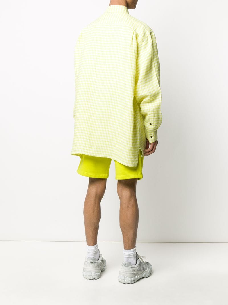 Shop Acne Studios Gingham Oversized Shirt In Yellow