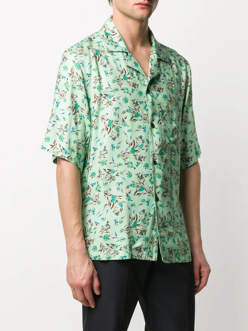ACNE STUDIOS FLORAL PRINT SHORT-SLEEVE SHIRT