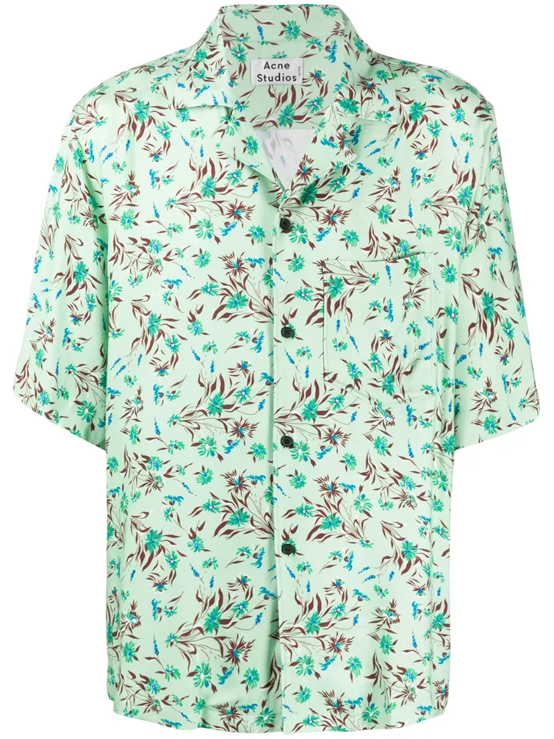 ACNE STUDIOS FLORAL PRINT SHORT-SLEEVE SHIRT
