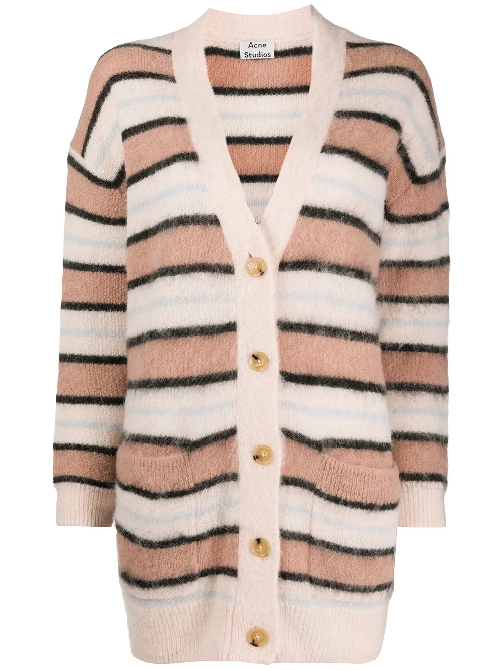 ACNE STUDIOS OVERSIZED STRIPED CARDIGAN