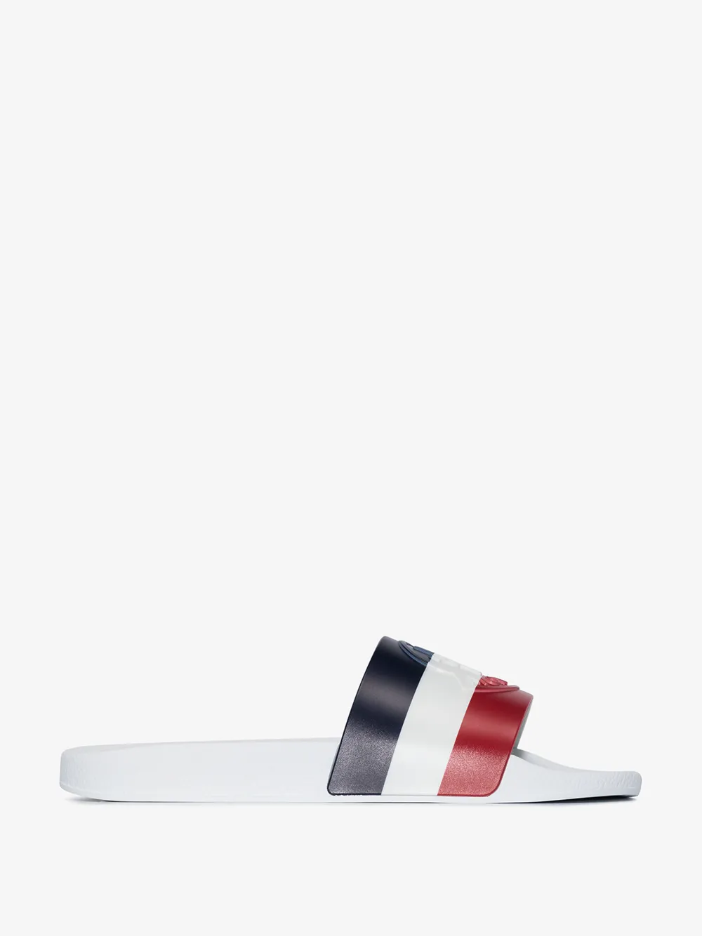 MONCLER MONCLER WHITE BASILE TRICOLORE SANDALS,F109A4C7000001A4914754627