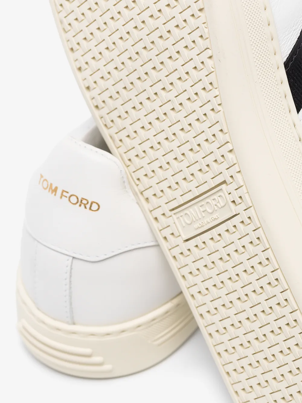TOM FORD WHITE WARWICK LEATHER TENNIS SNEAKERS,J1232TLCL07414754629
