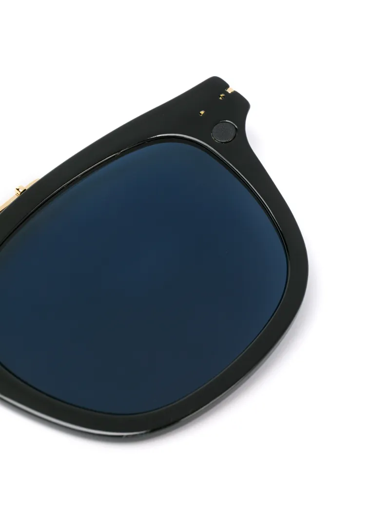 Shop Tom Ford Clip Round Sunglasses In Black