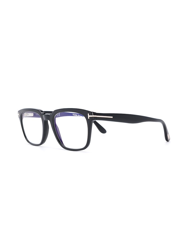 Shop Tom Ford Square Frame Glasses In Black