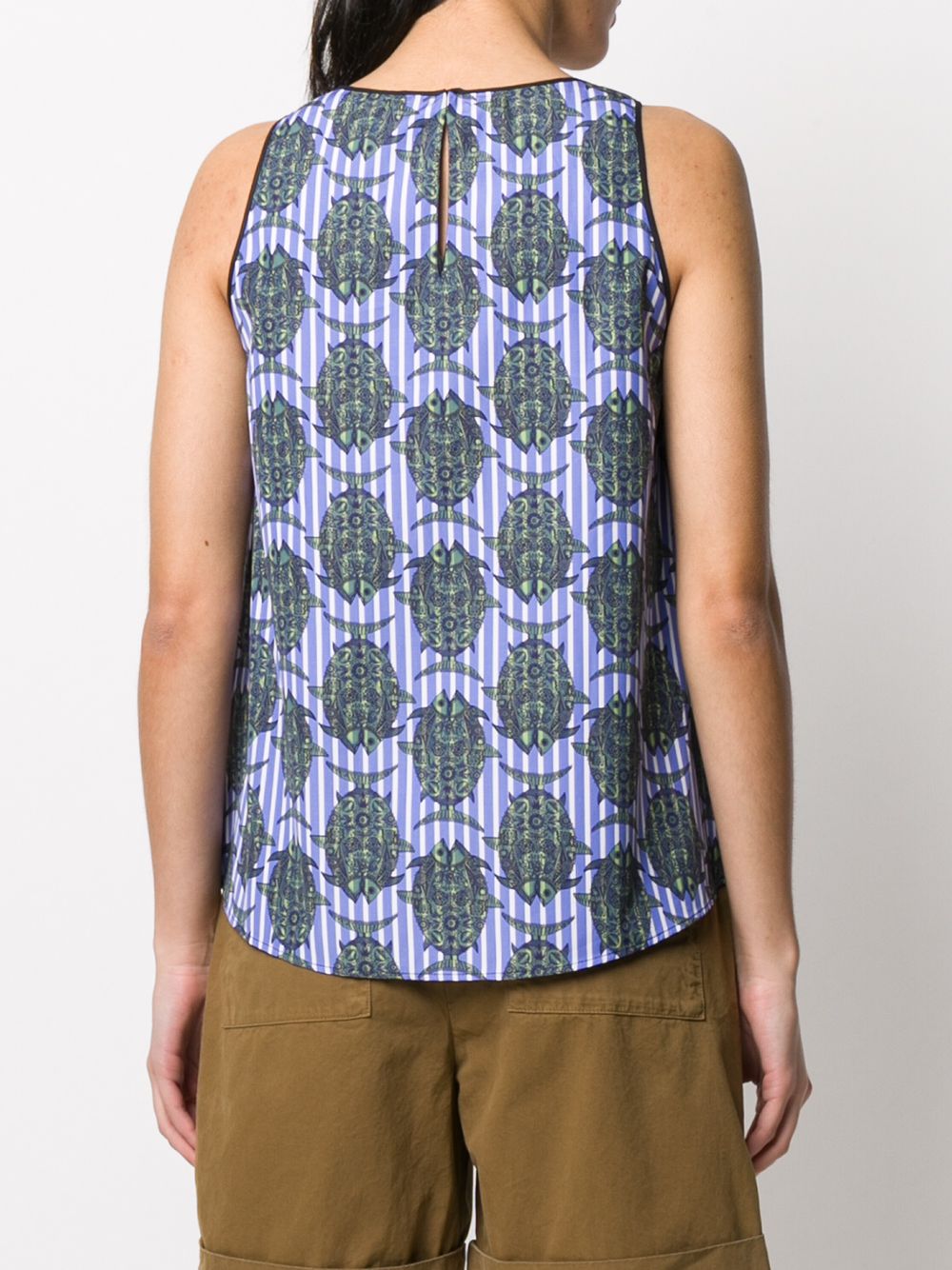 фото Odeeh fish-print sleeveless top