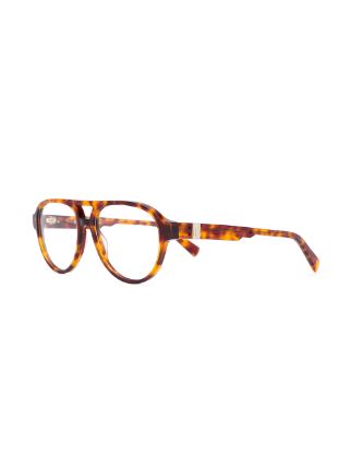 aviator tortoise-shell effect glasses展示图