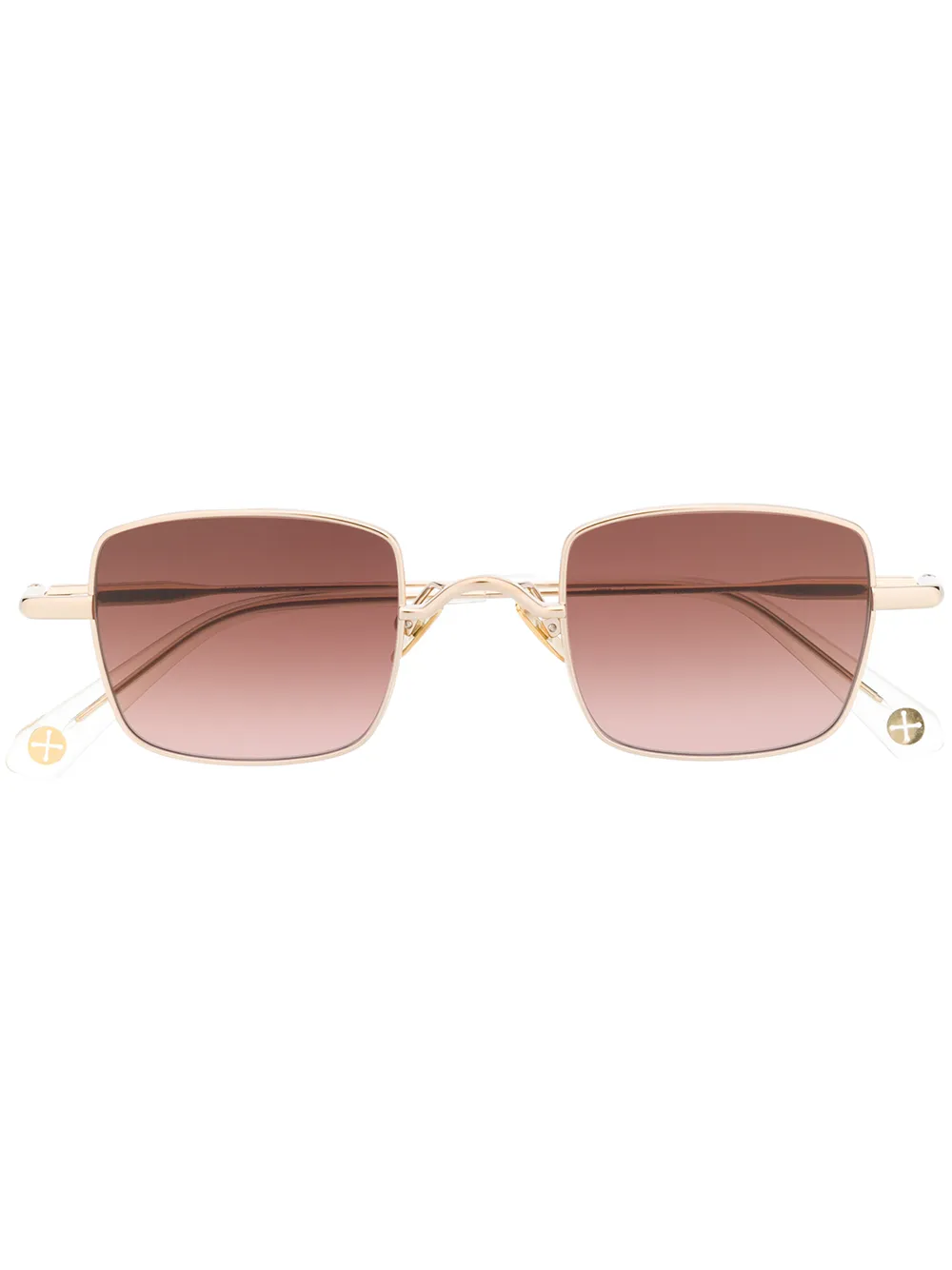 Peter & May Walk Petit Animal Square Frame Sunglasses In 金色