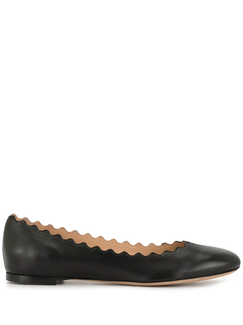 CHLOÉ LAUREN SCALLOPED BALLERINA SHOES