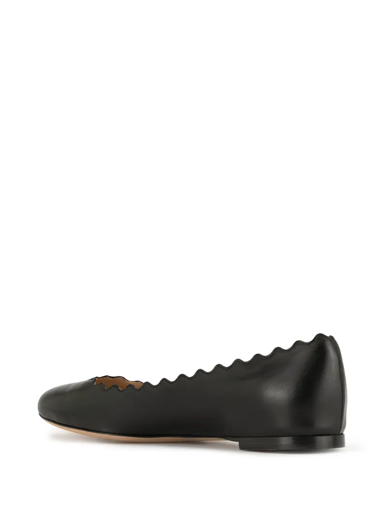 CHLOÉ LAUREN SCALLOPED BALLERINA SHOES