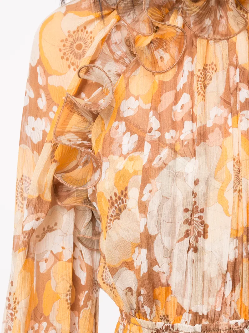 ZIMMERMANN SUPER EIGHT FLORAL-PRINT MIDI DRESS