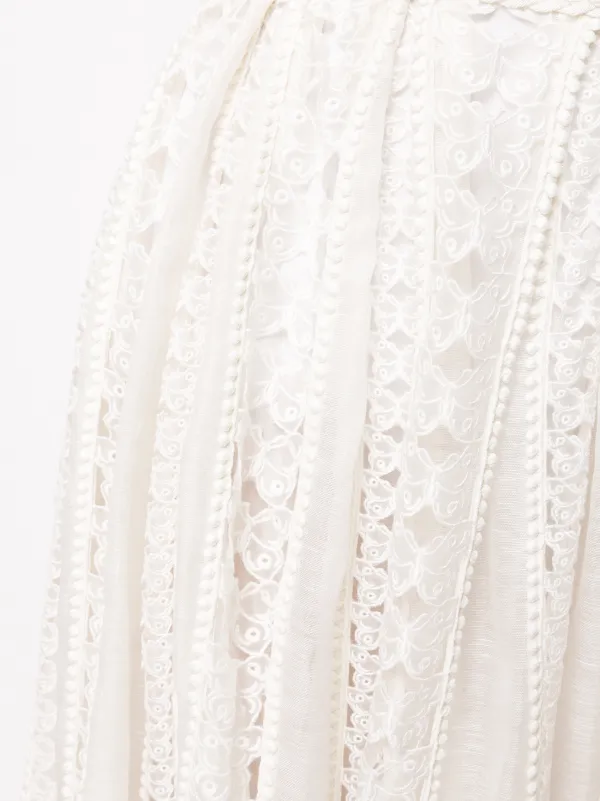 Zimmermann white hotsell lace skirt