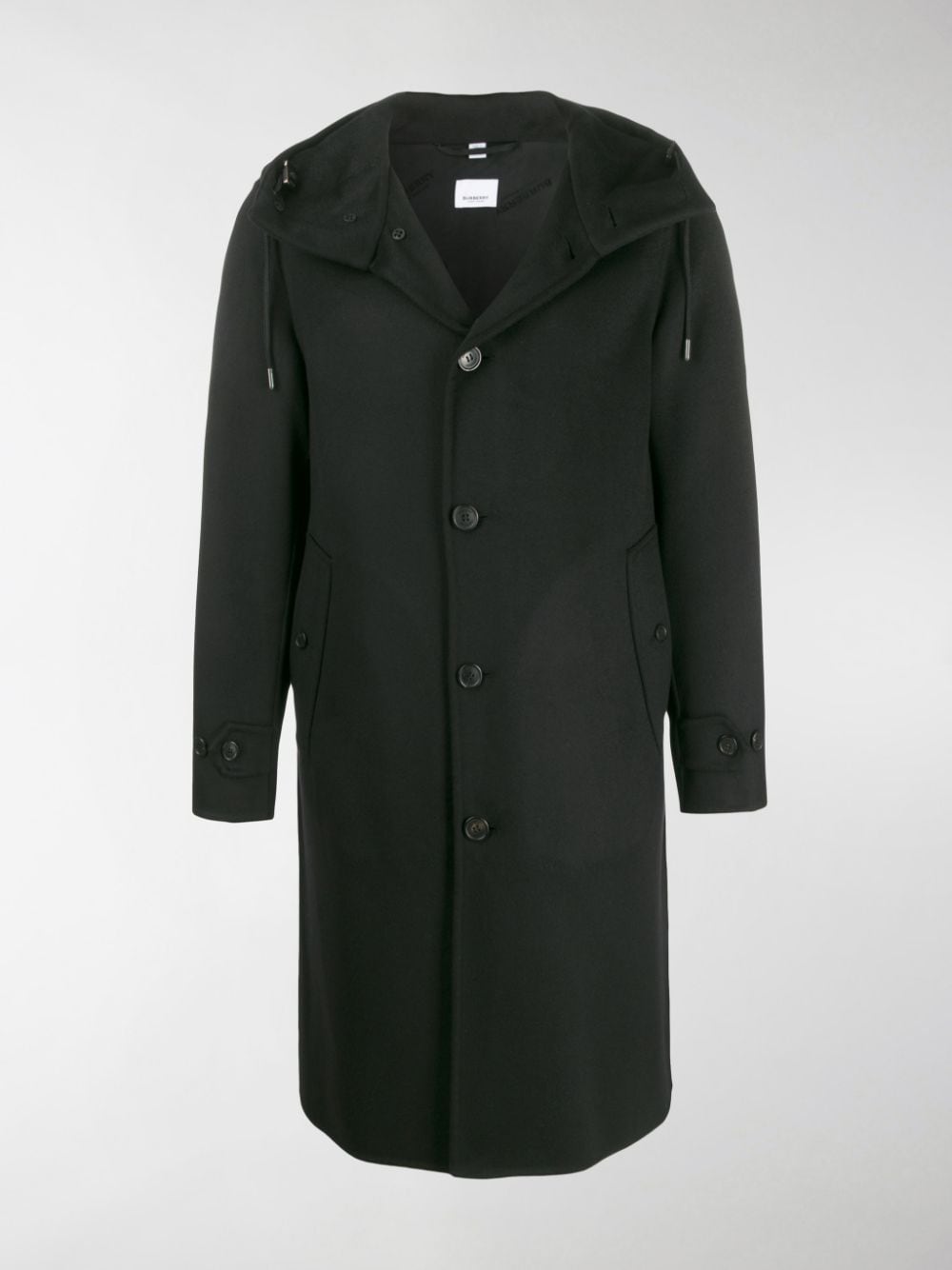 BURBERRY HOODED SINGLE-BREASTED COAT,14755644