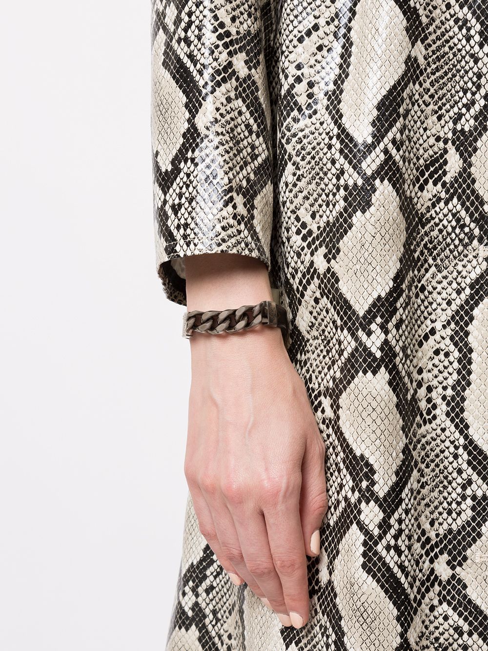 Pre-owned Louis Vuitton Monogram Chain Bracelet Silver/black