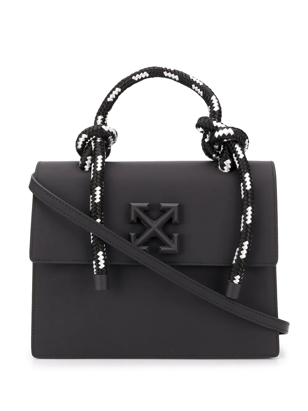 OFF-WHITE: Off White Gummy Jitney bag in matt rubberized leather with  emblem - Black