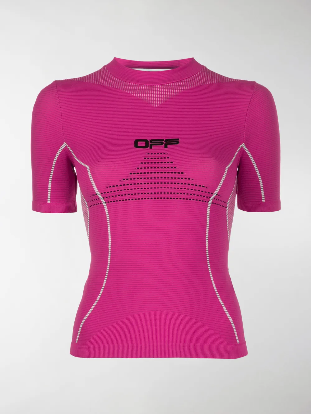 Off-white Active Short Sleeve Top In Pink
