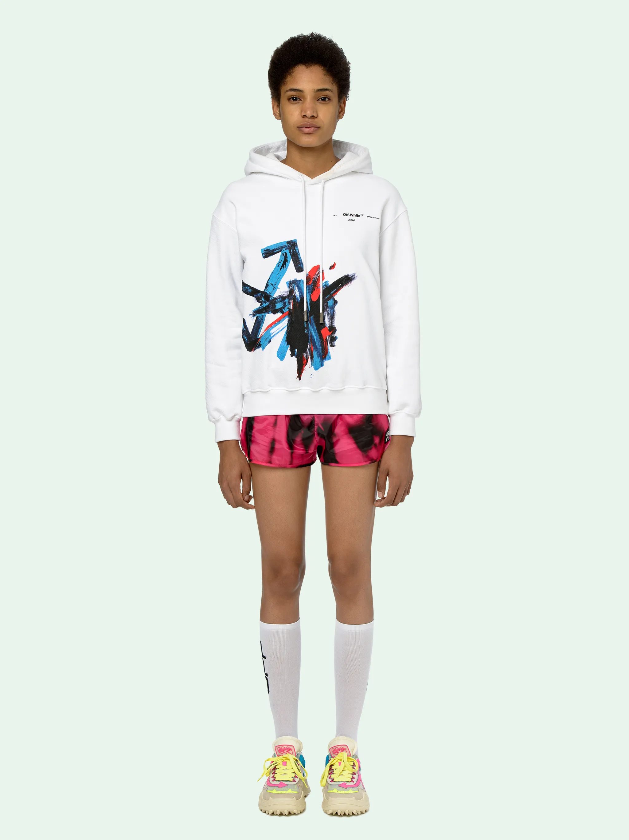 BRUSHED ARROWS HOODIE SWEATSHIRT | Off 