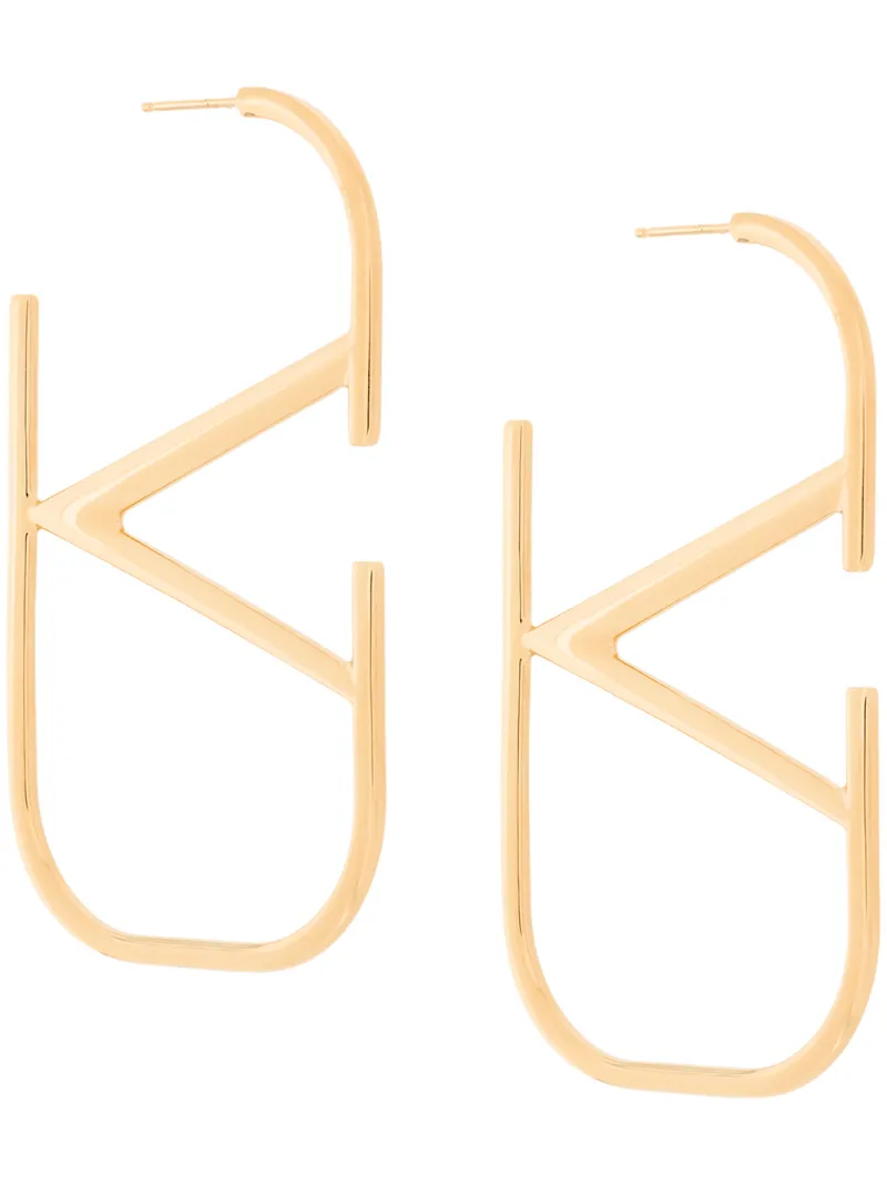 Click to view more detailed imagery on our partner's website Valentino Garavani Vlogo Earring In Gold
