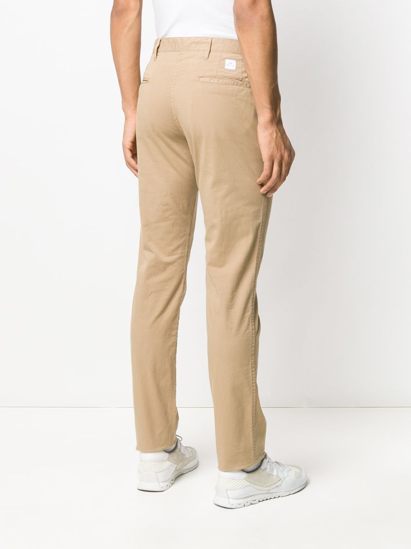 Shop Ps By Paul Smith Mid Rise Slim Fit Chinos In Brown