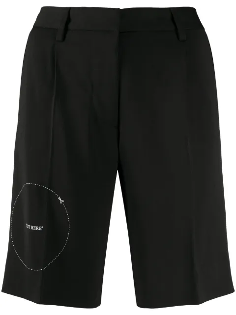 Off-White embroidered-detail tailored shorts