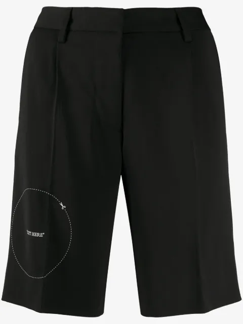 Off-White embroidered-detail tailored shorts