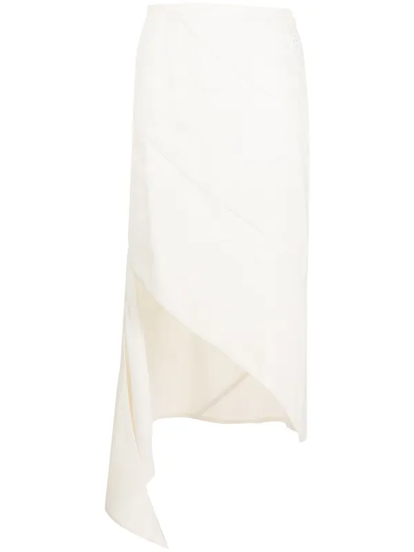 asymmetrical pencil skirt