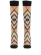 Burberry check stretch knit sock boots