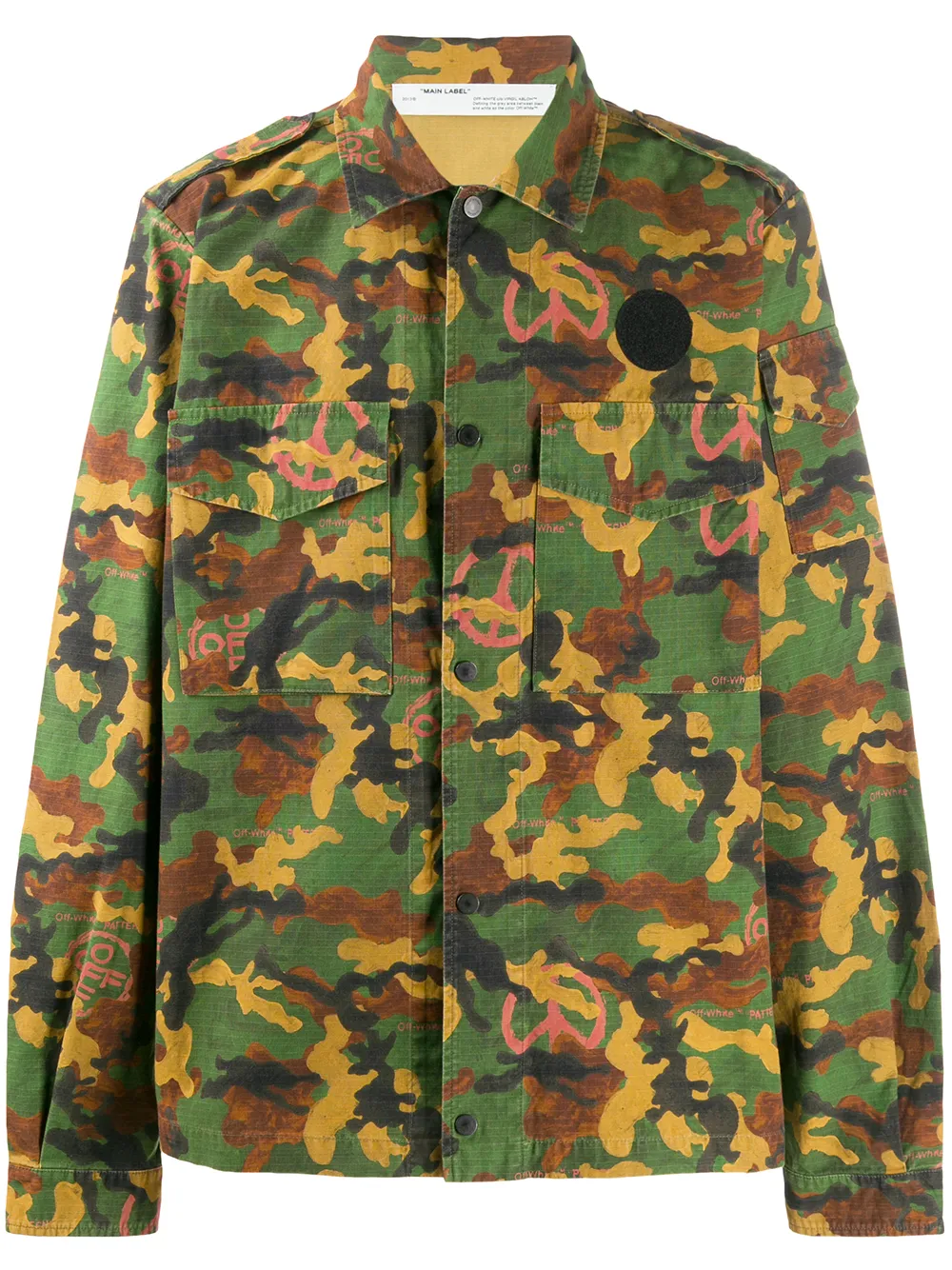 OFF-WHITE CAMOUFLAGE PRINT SHIRT