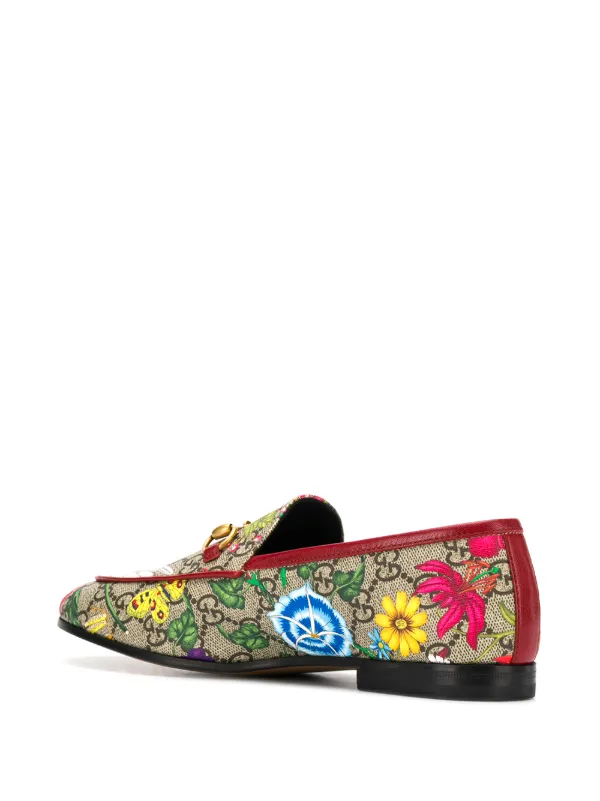 gucci floral loafers
